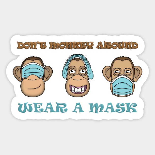 Monkey Masks Sticker by NGM